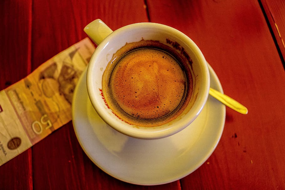 coffee, hot, cup, drink, espresso, cafe, brown, caffeine, foam HD wallpaper