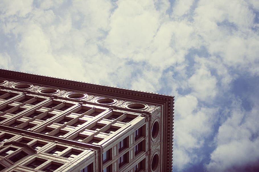 building, corner, cube, rectangular, sky, architecture, built structure HD wallpaper
