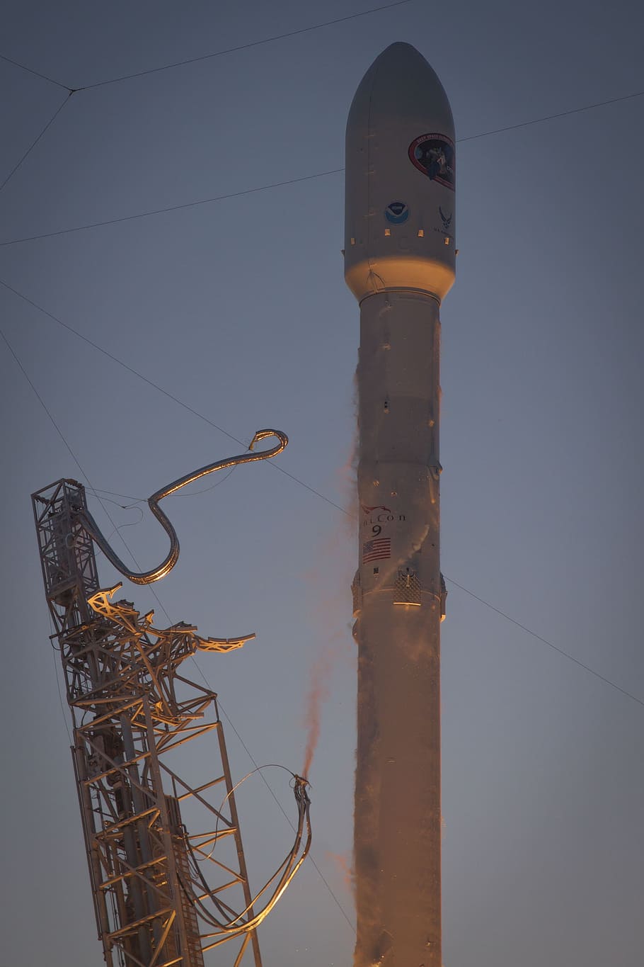 spacex, rocket, flight, low angle view, sky, no people, tall - high HD wallpaper