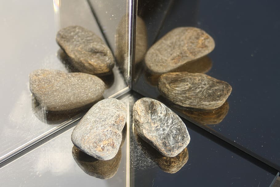 Stone Circle, Stones, Beach, Mirroring, food and drink, close-up HD wallpaper