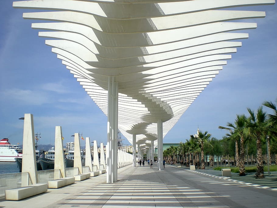 architectural design, architecture, beach, building, business HD wallpaper