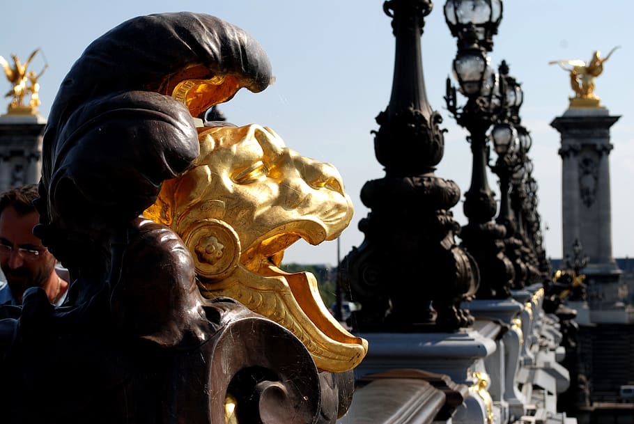 lion, monument, bridge, sculpture, art and craft, statue, architecture HD wallpaper