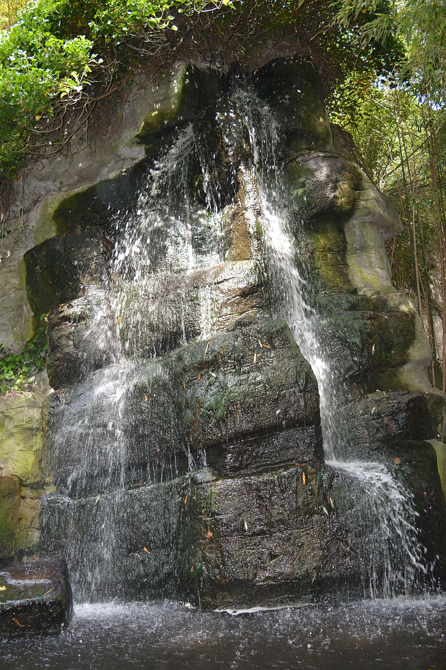 waterfall, nature, landscape, cascade, motion, flowing water HD wallpaper
