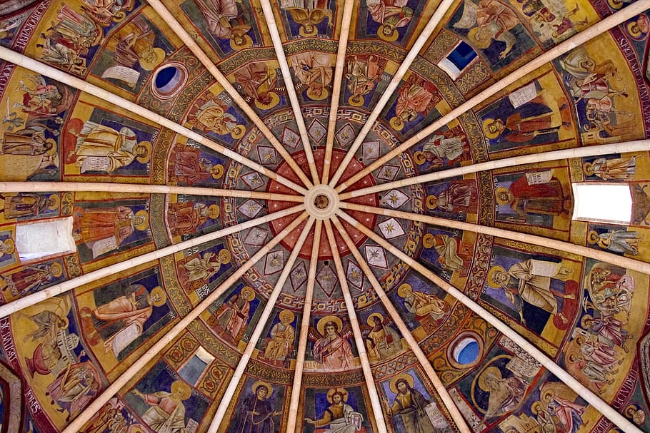 Parma, Baptistery, Dome, Italy, emilia romagna, romanesque architecture, HD wallpaper