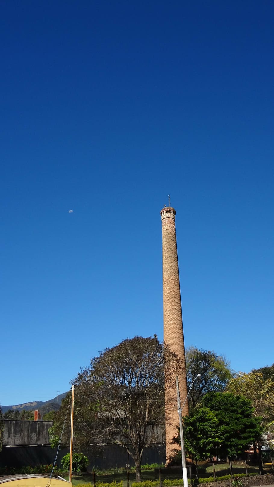 chimney, blue sky, nature, architecture, built structure, clear sky HD wallpaper