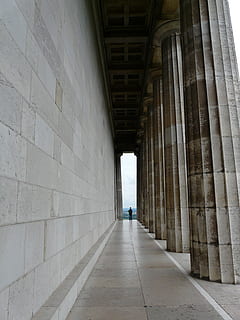 arcade, columnar, walhalla, memorial, hall of the fallen, donaustauf HD wallpaper