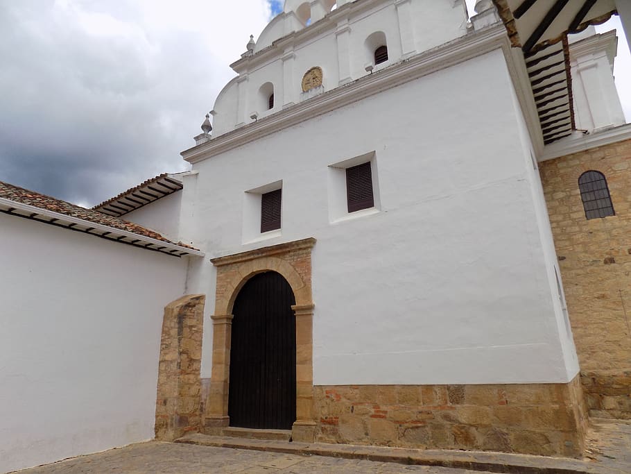 plaza, people, rural, colombia, villa, leyva, colonial, built structure, HD wallpaper