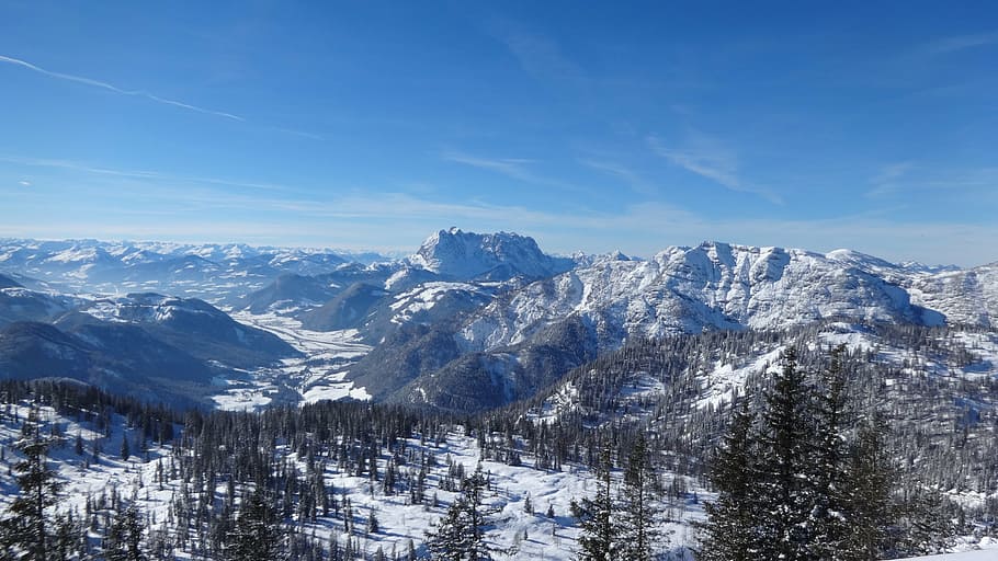 alpine, panorama, austria, winter, steinplatte, snow, cold temperature HD wallpaper