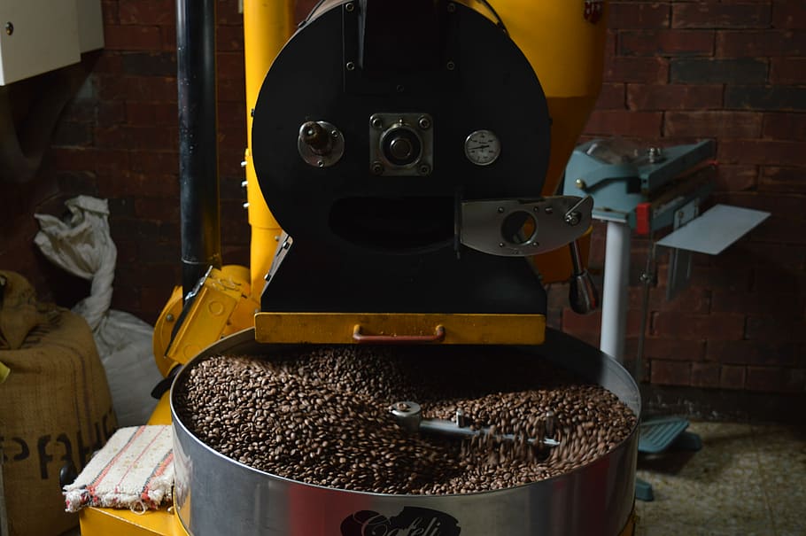 commercial mixer grinder, photo of black and grey coffee grinding machine HD wallpaper