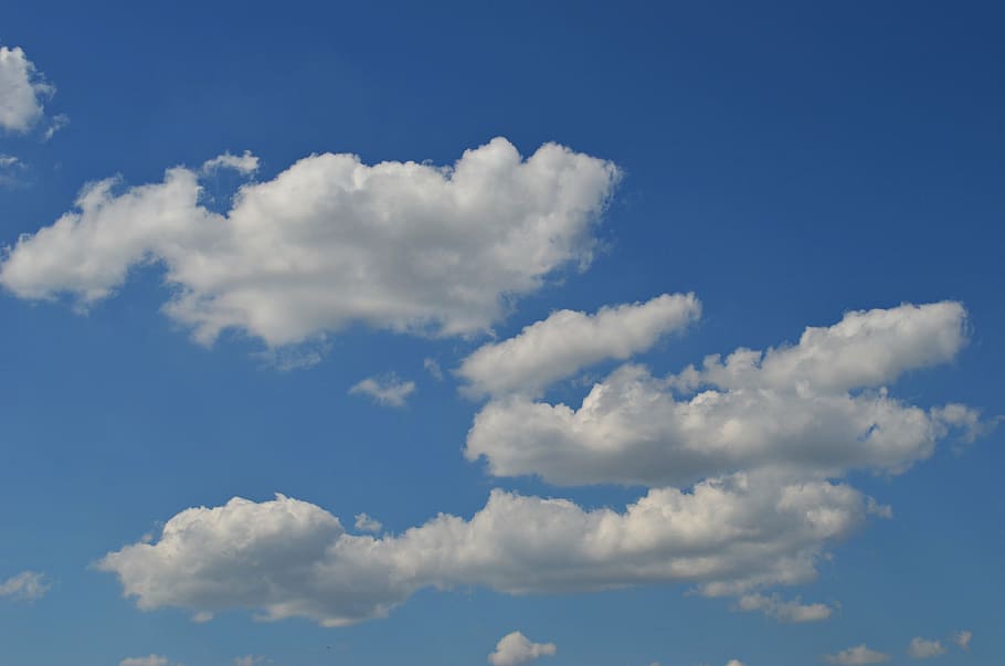 sky, clouds, blue, cloud cover, blue sky, nature, view, glomerulus HD wallpaper
