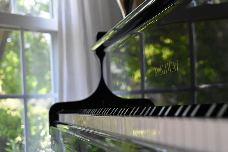 black grand piano, music, instrument, play, concert, song, musician