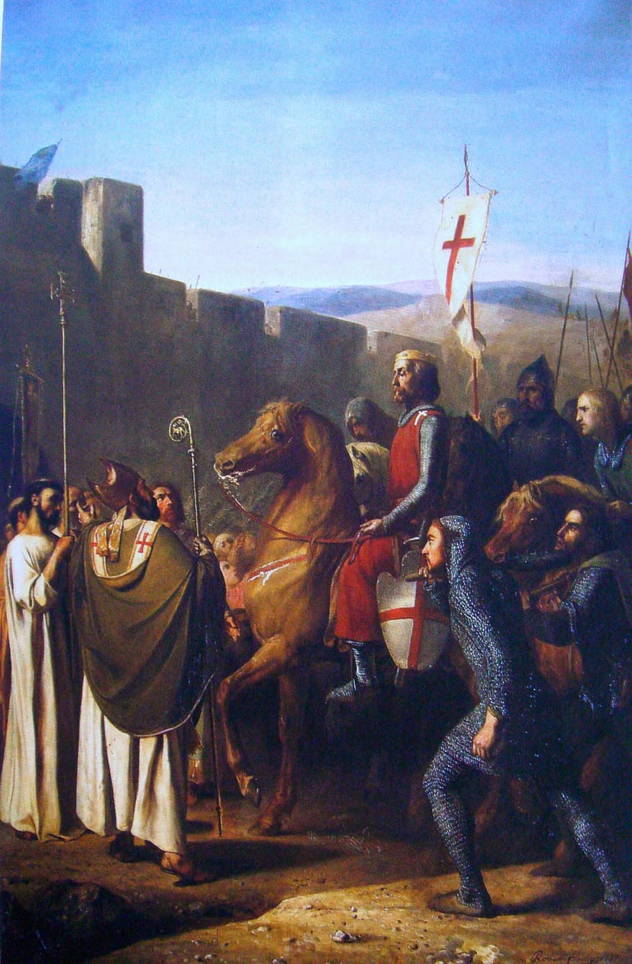 Baldwin of Boulogne entering Edessa in 1098 during the Crusades, HD wallpaper