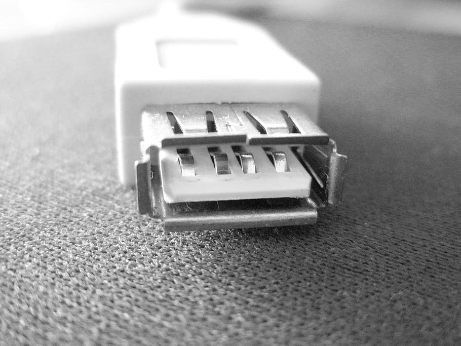 white and gray USB cable, objects, computer science, close-up HD wallpaper