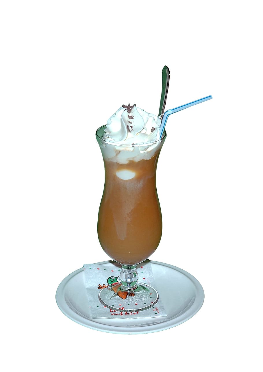 Iced Coffee, Drink, Caffeine, food, drinking glass, cut out HD wallpaper