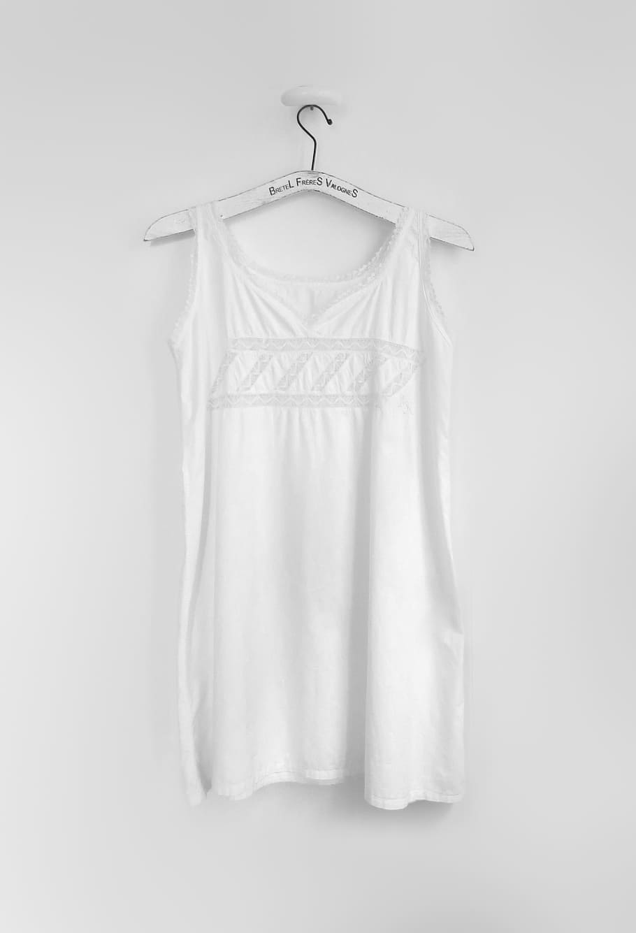 white, undershirt, hell, clothing, old, female, coat hanger, HD wallpaper