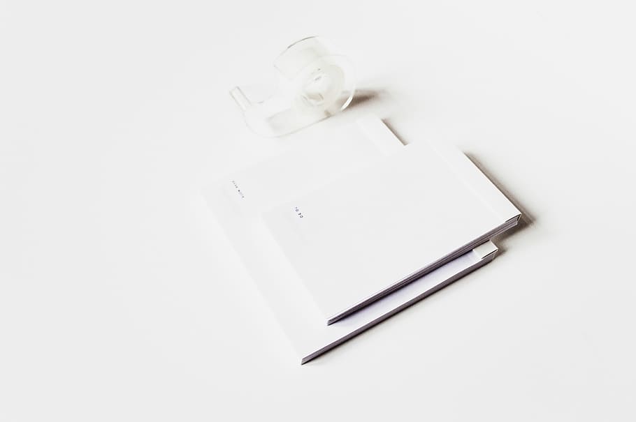 white printer paper, two rectangular white plastic board on white surface, HD wallpaper