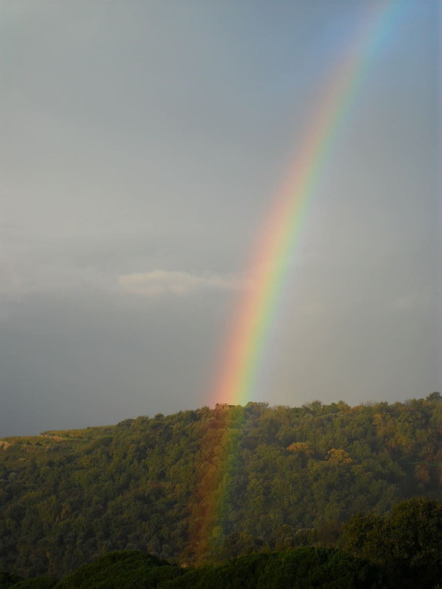 rainbow, nature, sky, colors, scenics - nature, multi colored HD wallpaper