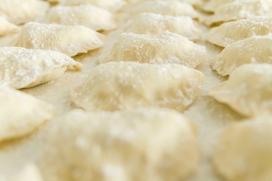 dumplings, raw, uncooked, flour, food, eat, delicious, kitchen HD wallpaper