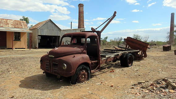 truck, rusty, mine, outback, australia, transportation, vehicle HD wallpaper