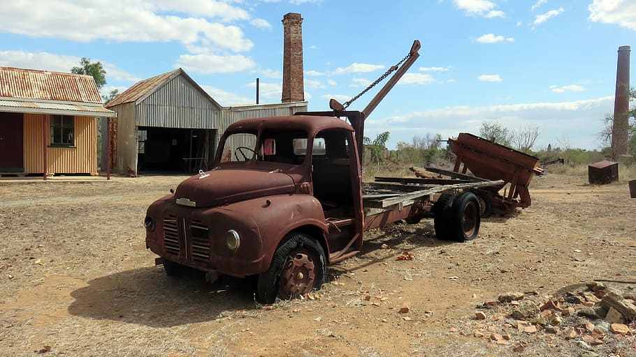 truck, rusty, mine, outback, australia, transportation, vehicle HD wallpaper