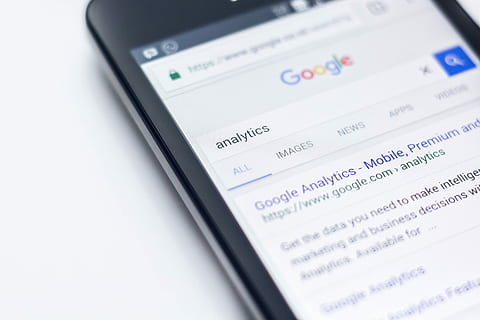 smartphone showing Google site, Analytics google search engine screengrab HD wallpaper