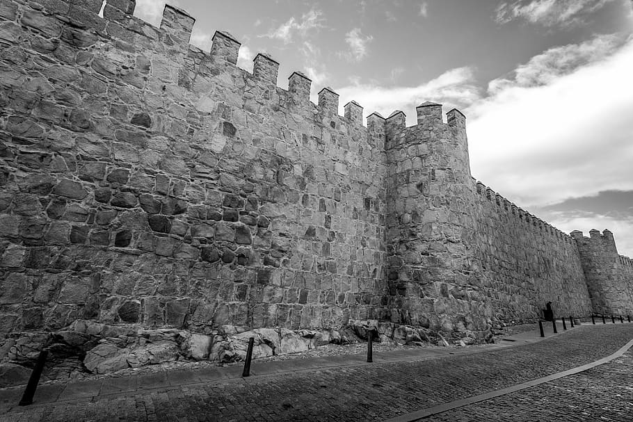wall, stone, castle, old building, stone wall, avila, wall stone HD wallpaper