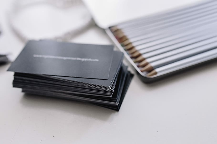 Silver crayons in a box, white, pencils, drawing, case, business card HD wallpaper