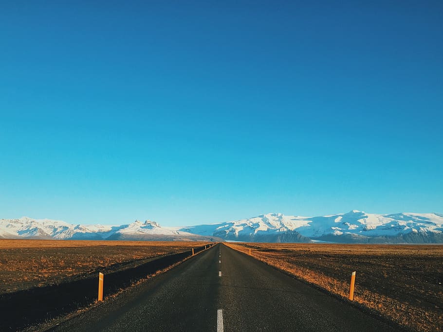 nature, landscape, roads, path, street, slope, grass, mountains HD wallpaper