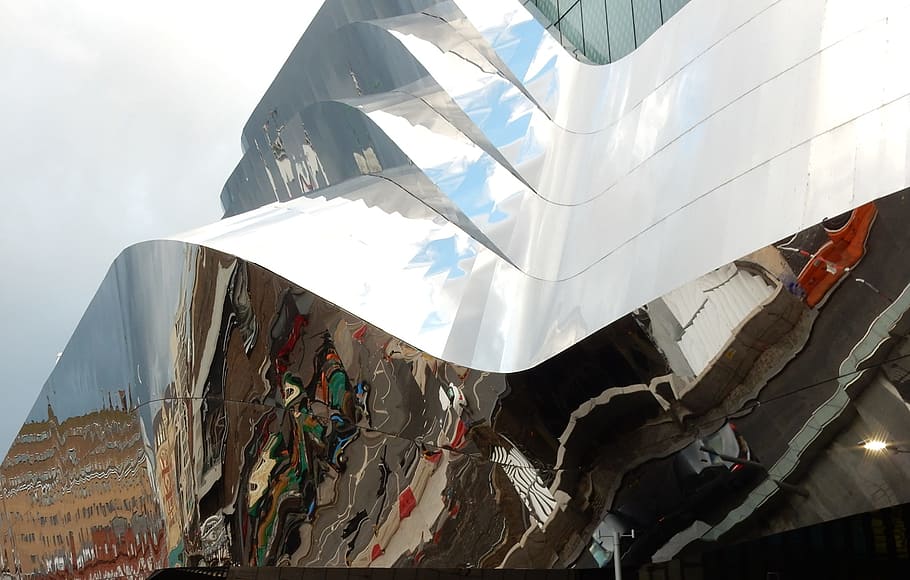 Mirror, Birmingham, New Street, Shiny, reflection, building exterior HD wallpaper