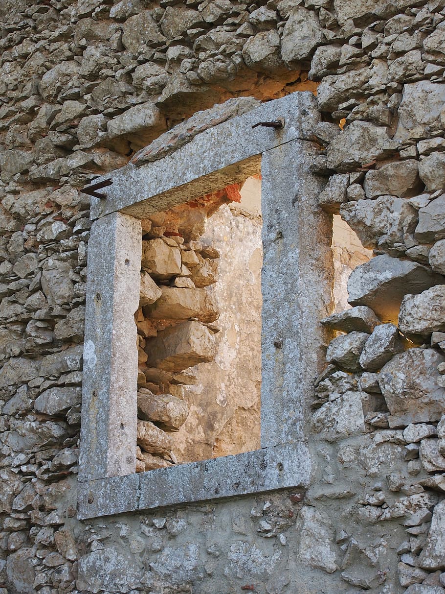 window, stone, cabo espichel, architecture, built structure HD wallpaper