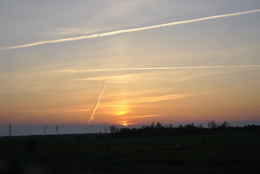 West, Sun, Backlight, Sky, the backlight, sunset, nature, dusk HD wallpaper