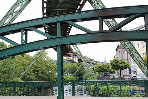 schwebebahn, wuppertal, sure, 1912, germany, bergisches land HD wallpaper