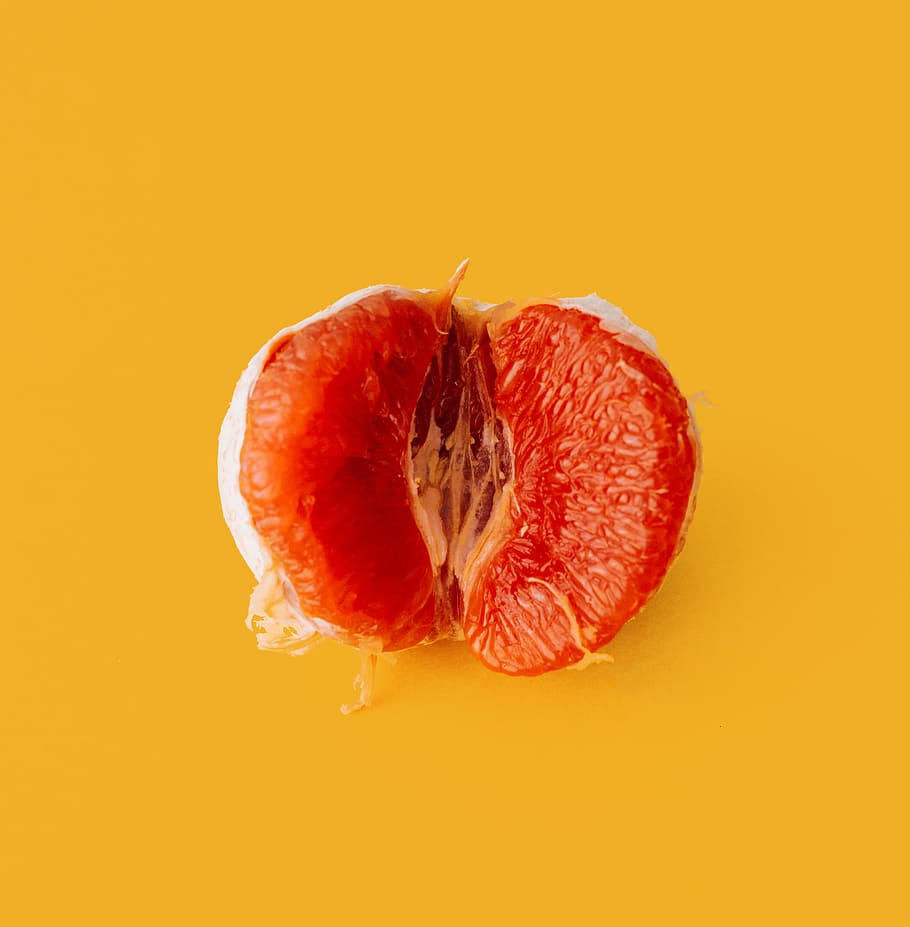 peeled pomelo fruit, peeled tomato, orange, segment, grapefruit HD wallpaper