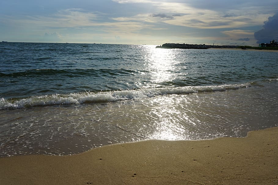 blue, sky, sea, water, beach, land, scenics - nature, beauty in nature HD wallpaper