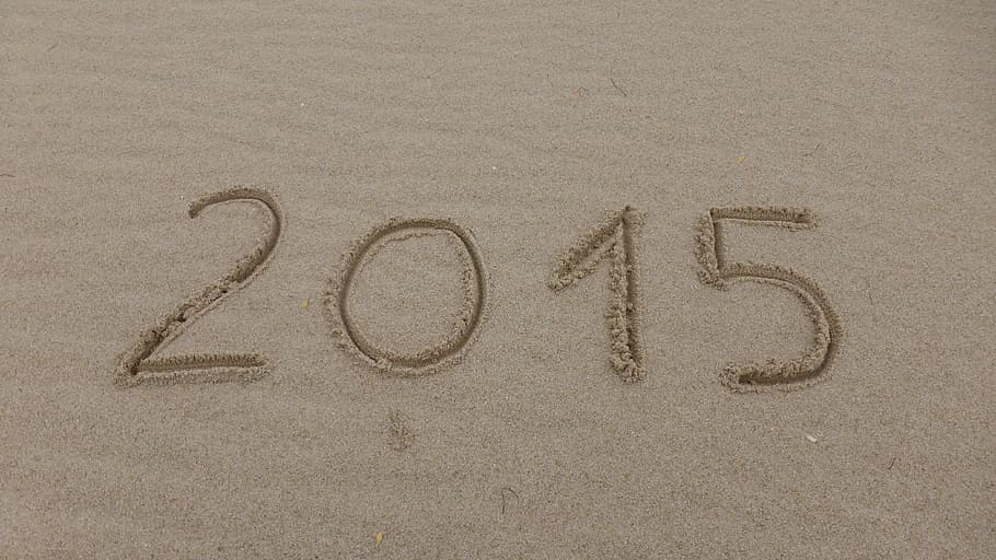 Sand, Beach, year, 2015, text, communication, western script HD wallpaper