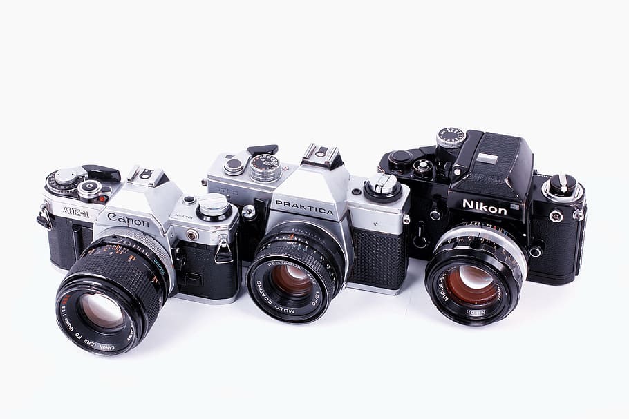 camera, technique, classic, cacon, nikon, praktica, retro, camera - Photographic Equipment HD wallpaper