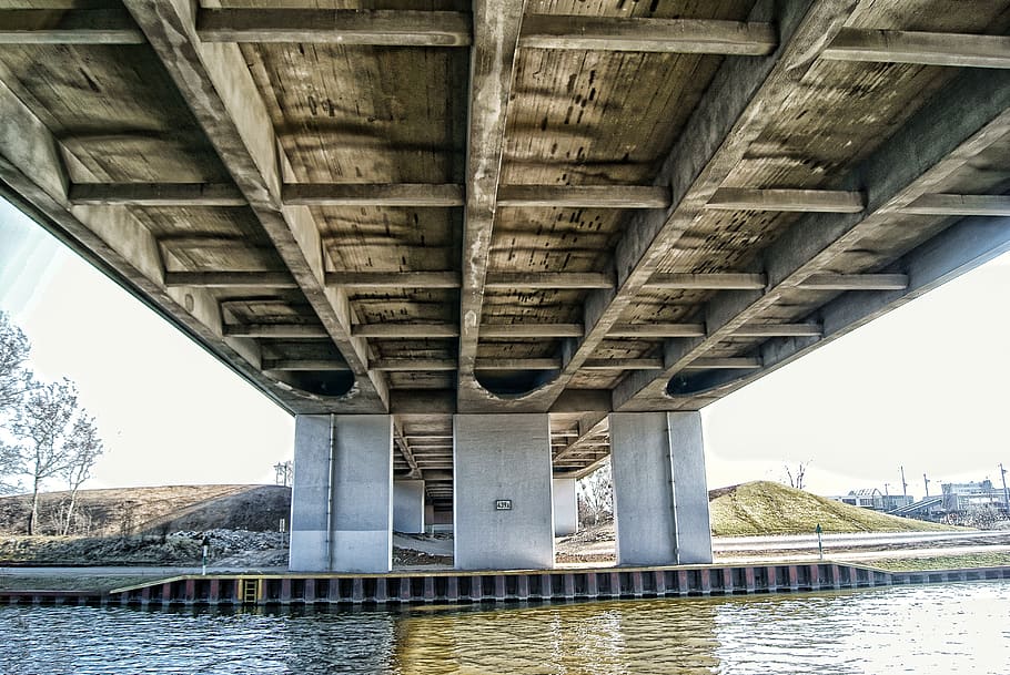 bridge, wolfsburg, hdr, architecture, built structure, water HD wallpaper