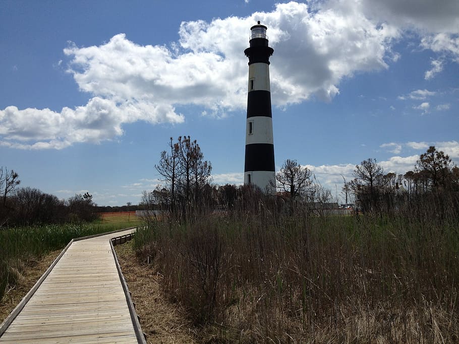 Lighthouse, Bodie Island, North Carolina, nc, outer banks, seashore, HD wallpaper
