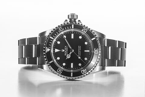 time, watch, clock, chrome, timer, rolex, silver, render, b w HD wallpaper