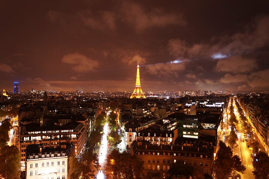 paris, eiffel tower, city, night, capital, architecture, french HD wallpaper