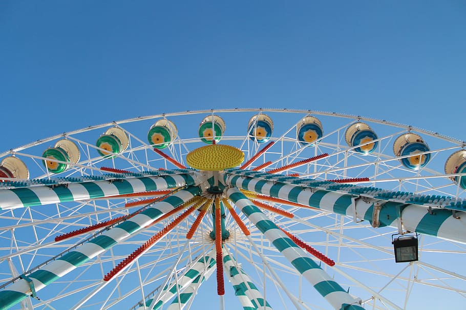 Hd Wallpaper Wheel Amusement Park Nacelle Height Color Royan