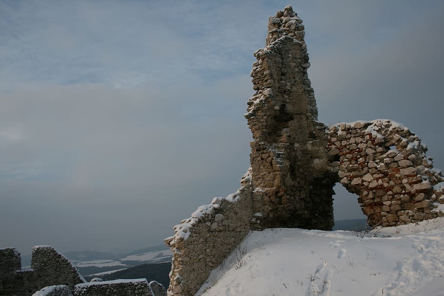 Winter, Rocks, Nature, Stone, Snow, no people, day, outdoors HD wallpaper