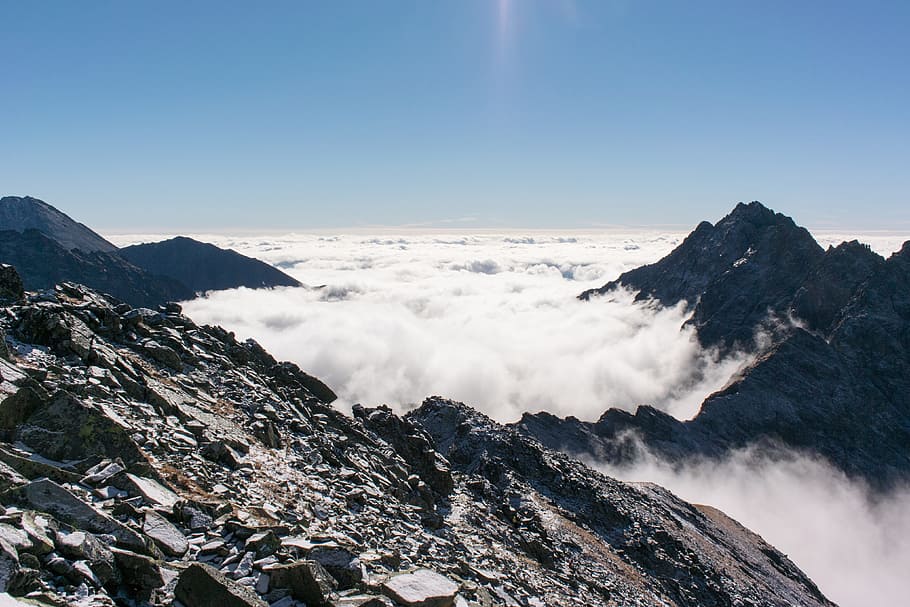 Mountains, Tatras, Clouds, Landscape, slovakia, snow, nature HD wallpaper
