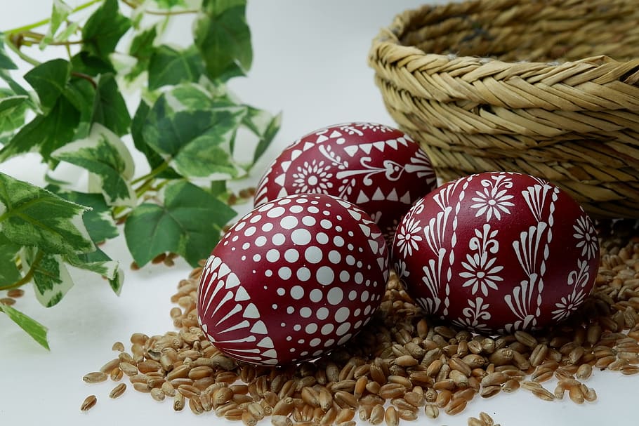 sorbian easter eggs, easter decoration, wax technique, happy easter, HD wallpaper