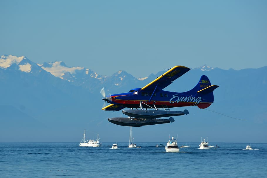 float, plane, landing, flying, sky, transportation, airplane HD wallpaper