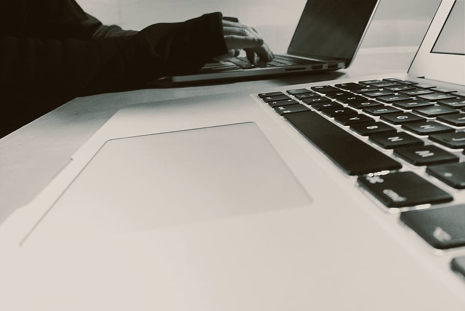 Low Profile MacBook Typing, business, computer, laptop, computer Keyboard HD wallpaper