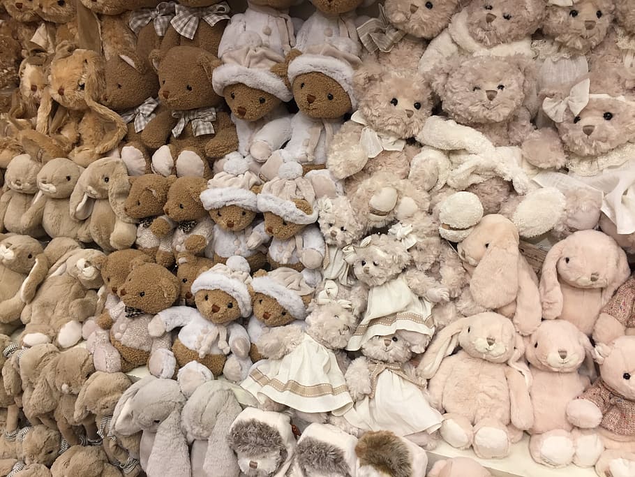 toy, bear, teddy, large group of objects, abundance, no people HD wallpaper