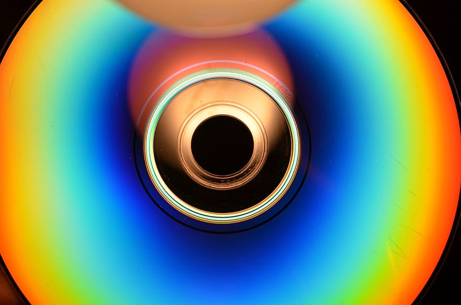 cd, disk, communication, computer, close-up, multi colored HD wallpaper