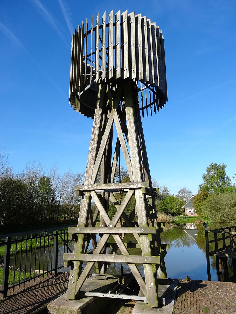 tonmolen, paasloo, building, structure, construction, tower HD wallpaper