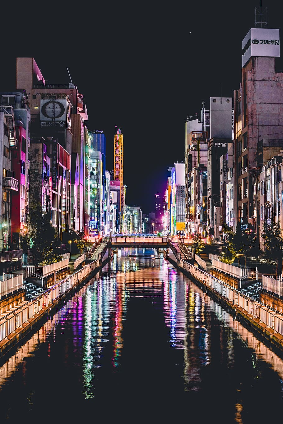 photo of city, city with river during night time, dotonburi, canal HD wallpaper